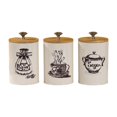 thumbnail image 1 of DOLITY 3 Pieces Kitchen Canisters Set Simple Modern Coffee Tea Sugar Containers Set painted, 1 of 9