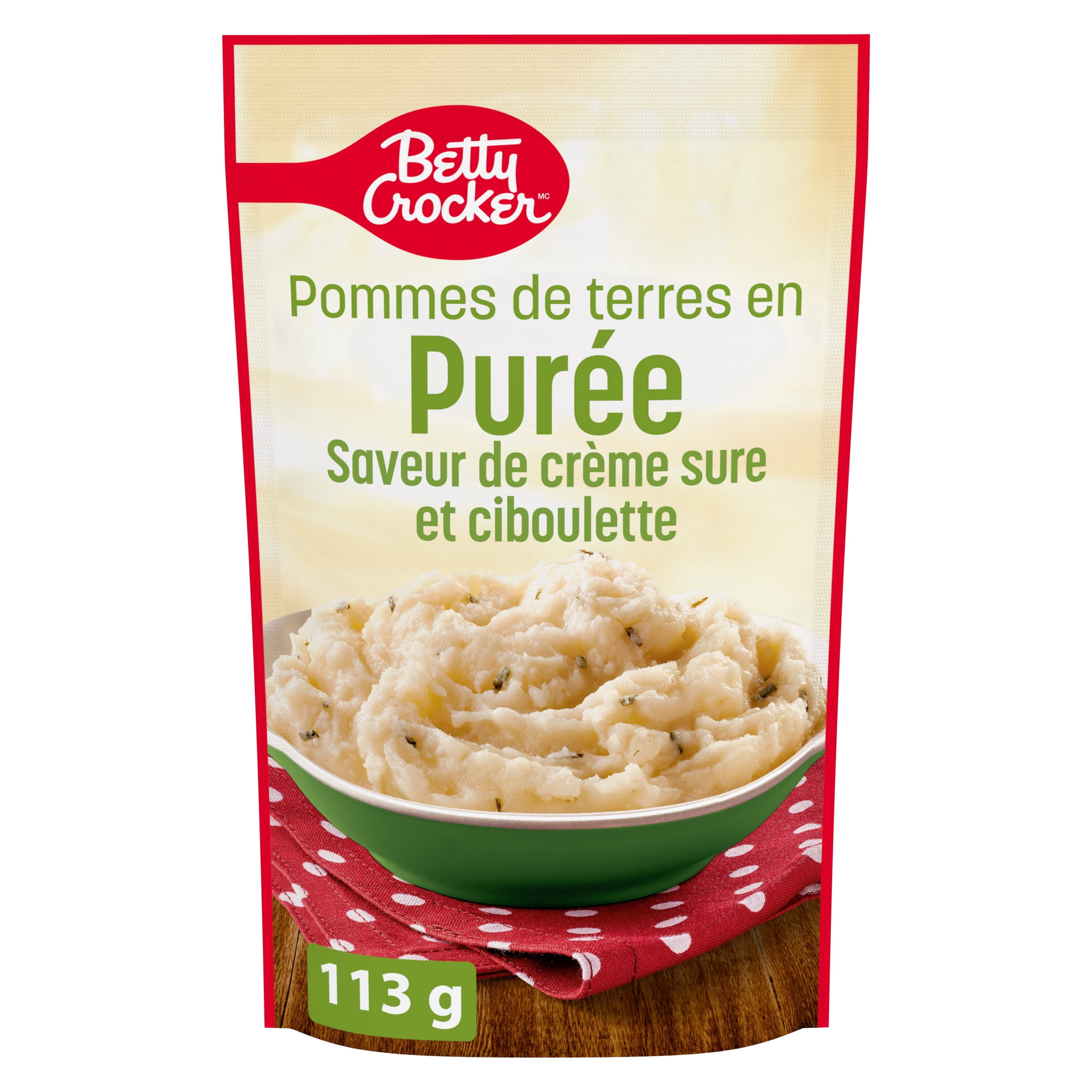 Purée de pommes de terre à la crème sure et aux ciboules de Betty Crocker