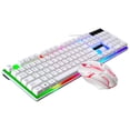 thumbnail image 1 of Miangastore Ensemble Clavier et Souris de Jeu Filaire Rétroéclairage Coloré Clavier et Souris pour Ordinateur Accessoires de Jeu (Blanc), 1 of 8