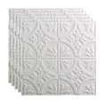 thumbnail image 1 of Fasade Traditional 2 Vinyl 2ft x 2ft Lay-In Ceiling Panel Gloss White 5 Pack, 1 of 5