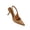 Khaki, variant on Women High Heeled Shoes Pointy Toe Chunky Heel PU Slingback Ankle Strap Sandals The New Summer Large Size Pointed Soft Leather Bag Head To Match Khaki