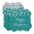 thumbnail image 3 of Inkdotpot Pack Of 50 Happy Birthday Paper Tags DIY Craft Bracket Shape Real Silver Foil Hang Tags, 3 of 6