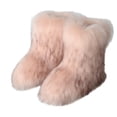 thumbnail image 2 of LSLJS Bottes d'Hiver pour Femmes en Fausse Fourrure Bout Rond Chaudes Duveteuses Peluche Bottes de Neige Imitation Plus Cachemire Chaussures de Neige, 2 of 7