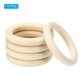 thumbnail image 3 of Unique Bargains 100mm Wooden Rings for Crafts, 10 Pack Natural Wood Rings Unfinished Wood Loop Circle, 3 of 8