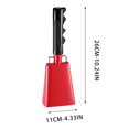 thumbnail image 3 of Red Cowbell For Sporting Events Graduation Celebration Party Noise Maker Decorative Metal Bell For Outdoor Indoor Use 0.18 Lb, 3 of 6