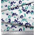 thumbnail image 2 of Soimoi Blue Poly Georgette Fabric Camouflage Texture Decor Fabric Printed Yard 52 Inch Wide, 2 of 3
