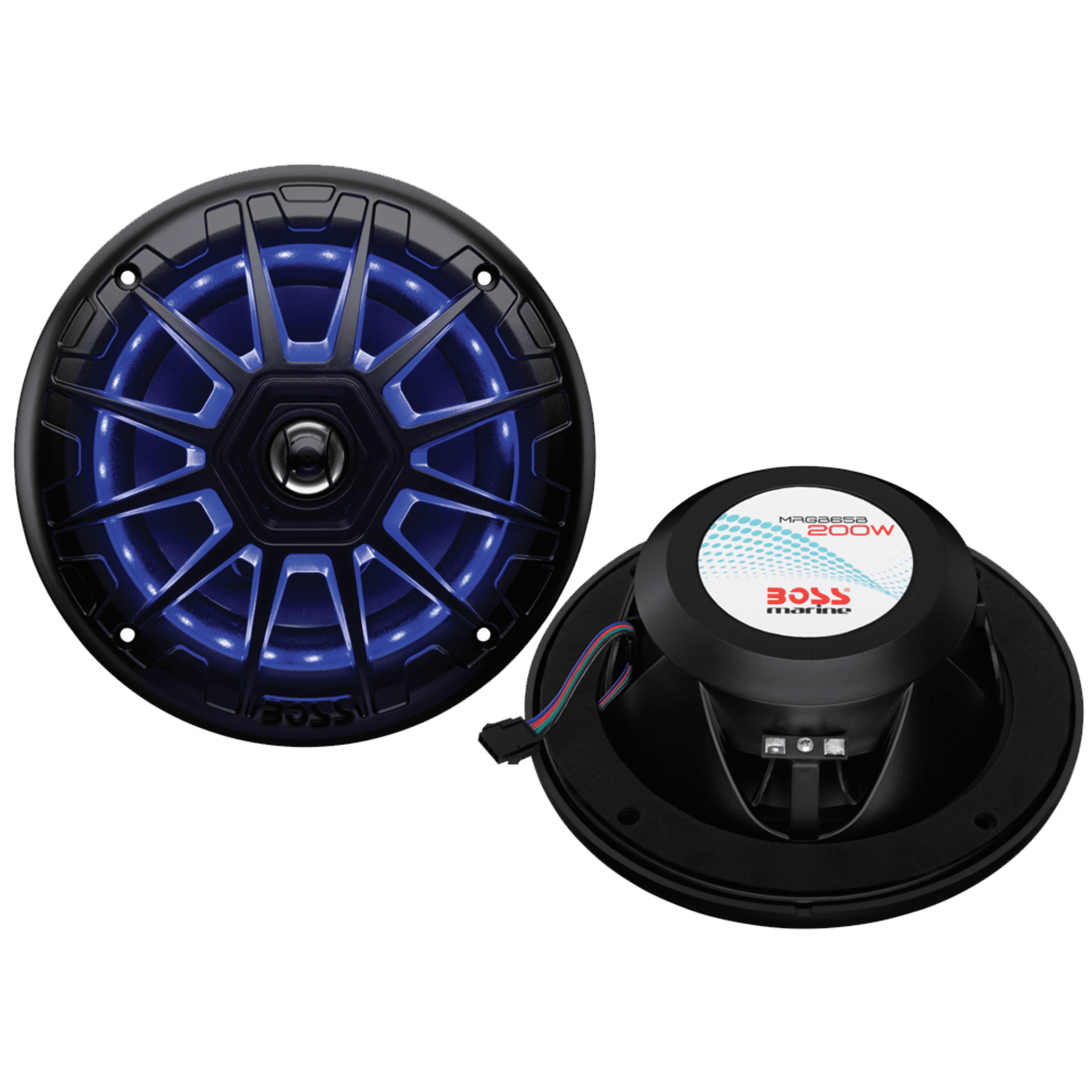 Boss Audio MRGB65B Altoparlanti Auto Rotondi 2 Vie – 200W, Resistenti Alle Intemperie E Con Luci RGB Regolabili Da Remote - 2