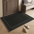 thumbnail image 1 of ZZkhGO Striped Area Rug, Comfortable Soft Living Room Bedroom Carpet, Non-Slip Floor Mat for Home Office Balcony Entryway, Beige Black, 1 of 6