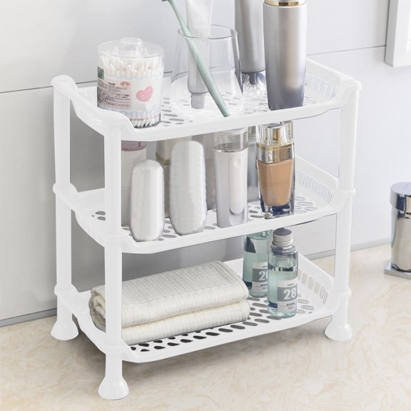 EGNMCR Closet Organizers and Storage, Organization and Storage, Storage Bins, Storage Containers Three Layer Bathroom Rack Kitchen Rack Multi Layer Storage Rack Desktop Storage Rack Plastics Shelves