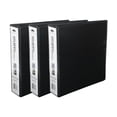 thumbnail image 1 of Moustache 3/Pack 2" D-Ring Binder, 3 Rings, Letter Size, Black, 1 of 6