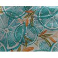 thumbnail image 5 of oneOone Georgette Viscose Turquoise Blue Fabric Leaves & Lemon Sewing Material Print Fabric By The Yard 42 Inch Wide, 5 of 5