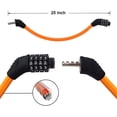 thumbnail image 2 of Cadenas de Sécurité pour Vélo, Cadenas à Combinaison à 4 Chiffres Réinitialisable pour Bicyclette, 2 Pieds X 1/2 Pouce, 2 of 7