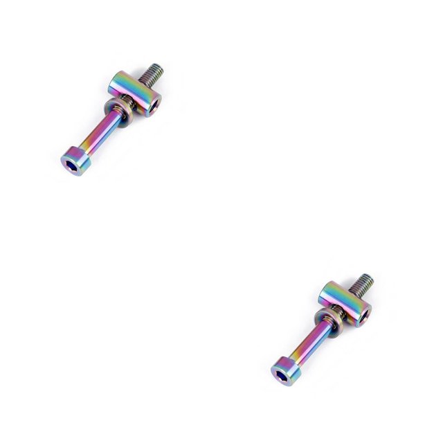 QualitChoice Siège en Alliage Post Fixation Amovible Portable Anti-Rouille Vis de Sport en Plein Air Cyclisme Remplaçant les Pièces Colorées M5x40 2Set