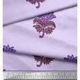 thumbnail image 2 of Soimoi Rayon Fabric Leaves & Floral Block Fabric Prints by Yard 56 Inch Wide, 2 of 3