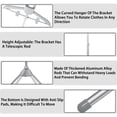 thumbnail image 4 of MesaSe Stand Telescopic Garment Steamer Rack Height Adjustable Garment Steamer Clothes Rack Foldable Standing Garment Hanger Steaming Clothes Portable Cloth Steam Rack Home Ironing, 4 of 8