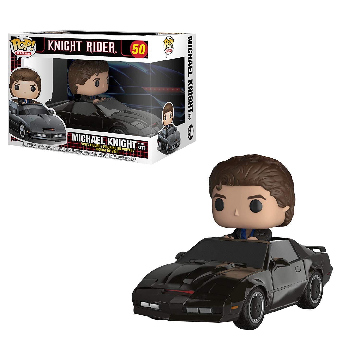 Figurine en vinyle Michael Knight avec Kitt de Knoight Rider par Funko POP!