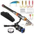thumbnail image 2 of Tignapoo Complete 2.4m Fishing Rod and Tackle Set with Telescopic Design, Spinning Reel, Assorted Lures, Fishing Line, and Carry Bag - Perfect for Beginners and Pros Alike!, 2 of 6