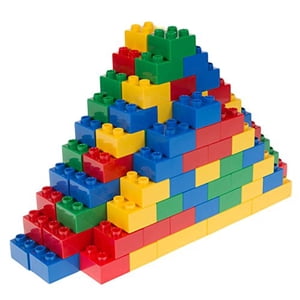 Classic Big Briks | Building Brick Set 100% Compatible with All Major Brands | 2 Large Block Sizes for Ages 3+ | Premium Building Bricks in Blue, Green, Red, and Yellow | 108 Pieces