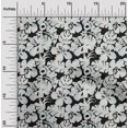 thumbnail image 2 of oneOone Polyester Spandex Black Fabric Floral & Leaves Sewing Craft Projects Fabric Prints By Yard 56 Inch Wide, 2 of 5