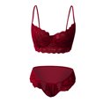 thumbnail image 5 of Fankiway Womens Hollow Out Lace Solid Color Sexy Sling Pajama Set Sexy Lingerie Set, 5 of 5