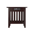 thumbnail image 4 of AFI Table d'Appoint en Bois Massif Style Mi-Siècle avec Chargeur USB en Espresso, 4 of 5