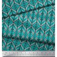 thumbnail image 2 of Soimoi Modal Satin Fabric Geometric & Paisley Block Printed Craft Fabric by The Yard 42 Inch Wide, 2 of 3