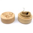 thumbnail image 4 of Langgg Rustic Wedding Wood Ring Holder Wedding Ring Bearer Box Engagement Engraving Wooden Rings Box, 4 of 6