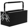 thumbnail image 1 of DURHAND Coffre à Outils en Métal Portable Armoire à Outils en Acier avec Poignée, Noir, 1 of 10
