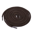 thumbnail image 1 of INSPIRE CHIC Unisex Round Rope Dual Colored Striped 1/5 Thick Boot Shoelace 90cm / 35.43" Dark Brown Coffee, 1 of 4