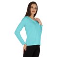 thumbnail image 2 of Inkmeso Solid Button Henley T-shirt For Womens Casual BasicLong SleeveTee T-shirts, 2 of 7