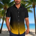 thumbnail image 2 of Pisexur Shirts for Man T Hommes Mode Décontractée Col Rabattu Impression Dégradée Chemise à Manches Courtes Blouse Jaune, L Chemises de Golf Hommes & Chemises Hommes, 2 of 7