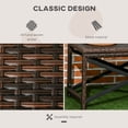 thumbnail image 4 of Outsunny End Table w/ Plastic Board Under the Table Top Side Table, Brown, 4 of 10