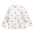 thumbnail image 1 of Girl's Fall T Shirts Heart Print Sweaters Baby Patternoutfits Knit Sweater Beige Going Out Fall Tops for B, 1 of 3