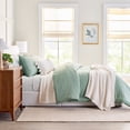 thumbnail image 4 of Better Homes & Gardens Full/Queen Comforter Set, All-Season, 3-Piece, Green Stripe, 4 of 4