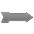thumbnail image 1 of SignMission P-ARROW8-999839 8 x 24 in. Wide Gray Arrow Sign, 1 of 4