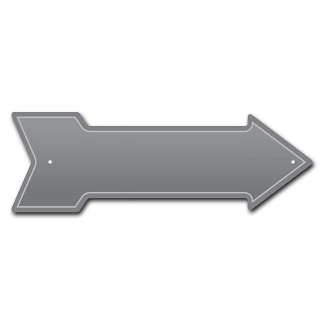 SignMission P-ARROW8-999839 8 x 24 in. Wide Gray Arrow Sign