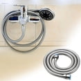 thumbnail image 2 of Boyau de Douche en Acier Inoxydable 1,5 m avec Raccords Standard de 1/2 Po pour Raccord de Pomme de Douche à Valve, 2 of 5