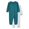thumbnail image 2 of George Infants' Unisex Layette 100% Cotton 2-Pack Sleeper, 2 of 2