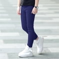 thumbnail image 2 of GDREDA Girls' Basic Solid Full Length Cotton Soft Leggings (Blue,2-3 Years), 2 of 6