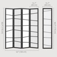 thumbnail image 3 of HOMCOM Folding Room Divider, 4 Panel Privacy Screen for Home Office, White, 3 of 10