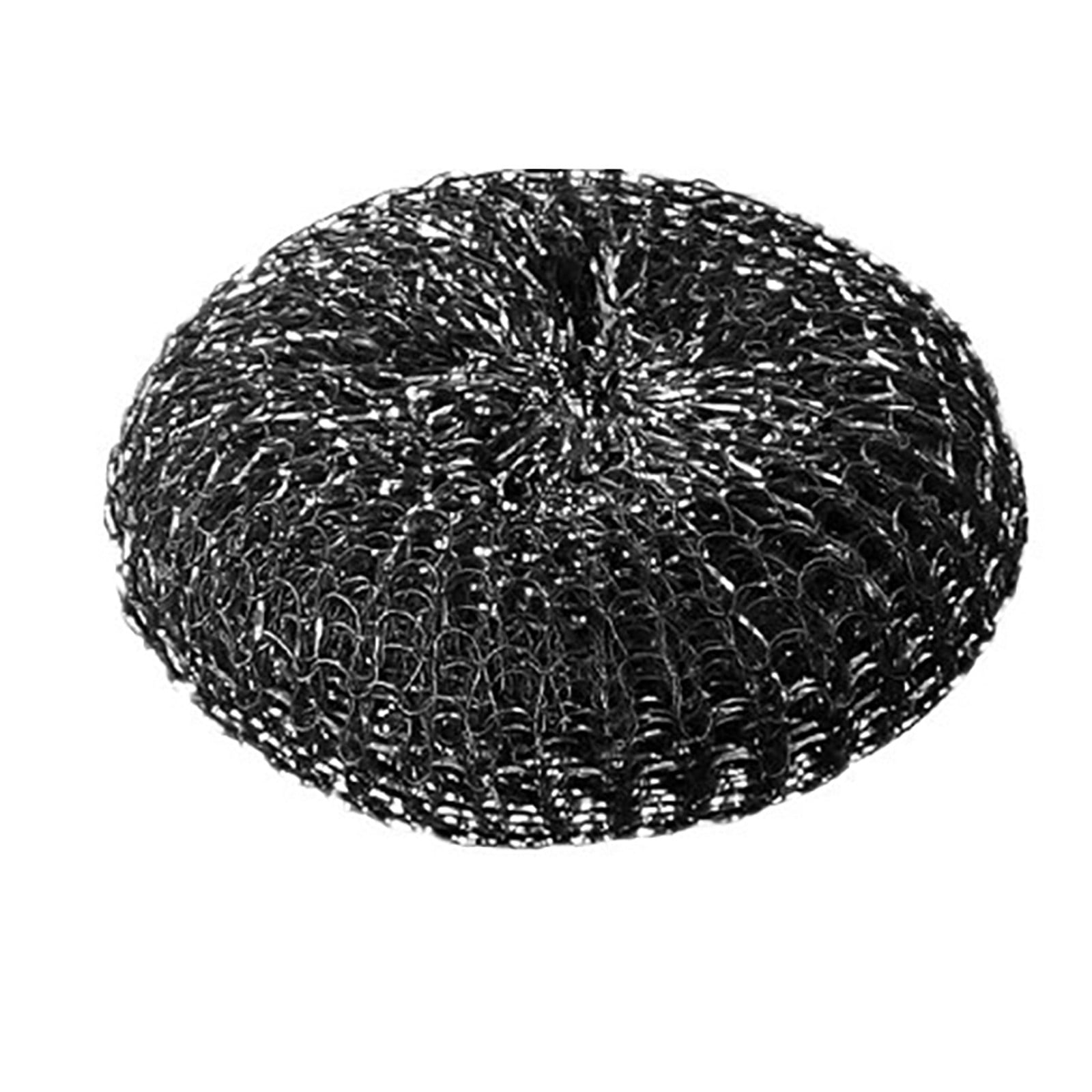 XIPYYKM 1PCS Steel Wool Scrubber Wire Sponge, Barbecue Grill Cleaning Scrubber Pad, Stainless Steel Scrubber Replacement for Scouring Messes from Cast Iron, Pots, Pans, Grill, Stoves, Sink