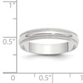 thumbnail image 3 of 14 Carats Or Blanc 4mm Poids Léger Milgrain Demi-Rond Taille de la Bande 10, 3 of 3