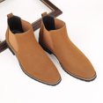 thumbnail image 4 of LSLJS Men's High Top British Style Work Black Versatile Leather Boots, Men's Ankle Boots, 4 of 9