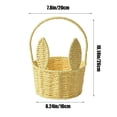 thumbnail image 3 of Lksixu Easter Baskets for Kids, Small Rattan Woven Easter Bunny Basket with Handle, Portable Lightweight Easter Eggs Hunting Basket Rustic Farmhouse Decorative Flower Basket Spring Decor for Home, 3 of 9