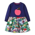 thumbnail image 1 of AAMILIFE Little Maven Robe Décontractée pour Bébés Filles Automne Rose Jolies Robes à Motif pour Enfants Mignonne et Confortable Vêtements pour Enfants 2-7 Ans, 1 of 2