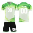 thumbnail image 1 of Custom Football Kit Set for Adult and Child, Name Number Team Logo DIY Family Match Personalized Jersey Shirt Shorts Set, Dad and Son Matching Outfits Light Green XXL, 1 of 6