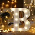thumbnail image 1 of AMERTEER Alphabet Led Letter Lights Light Up White Plastic Letters Standing Hanging B, 1 of 3