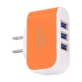 thumbnail image 4 of crativent Wall Charger 3 Port Universal Lightweight Compact USB Power Adapter Phone Charging Cell Cameras MP3 Gift Mobile Orange 5Set, 4 of 6