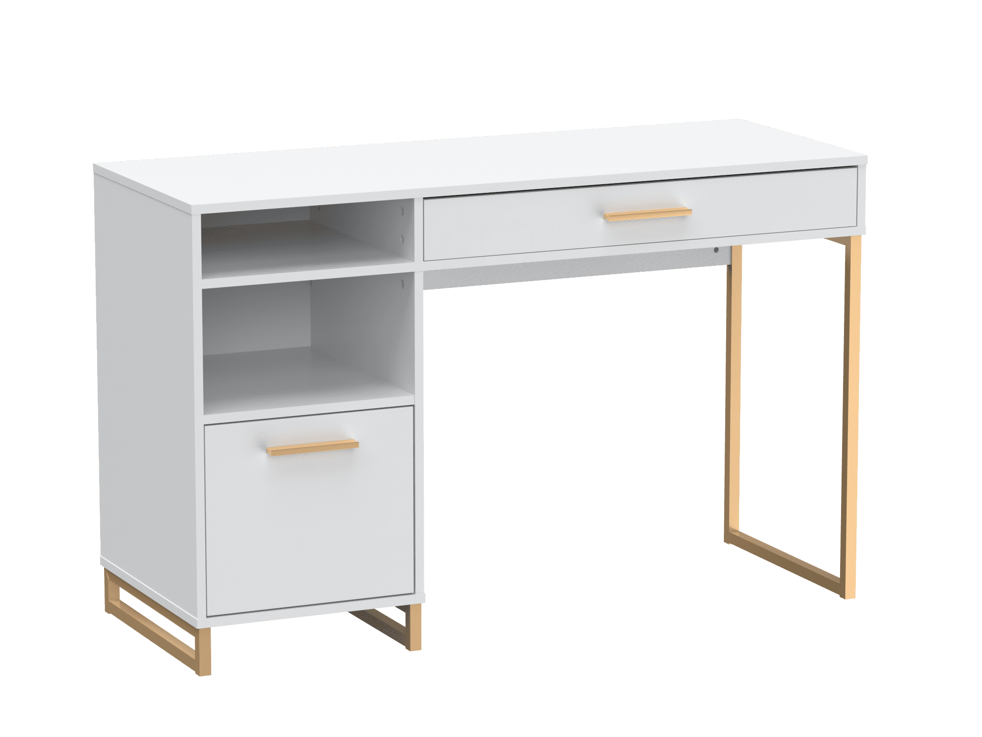 Mainstays Bureau d’écriture en bois et métal avec 1 tiroir et 1 porte pour adulte adolescent, 29,92 po.