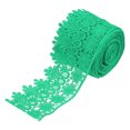 thumbnail image 1 of Uxcell 3.14 inch Wide 10 Yard Lace Ribbon Floral Pattern Green Embroidered Lace Trim for Sewing Making, Gift Wrapping, 1 of 5